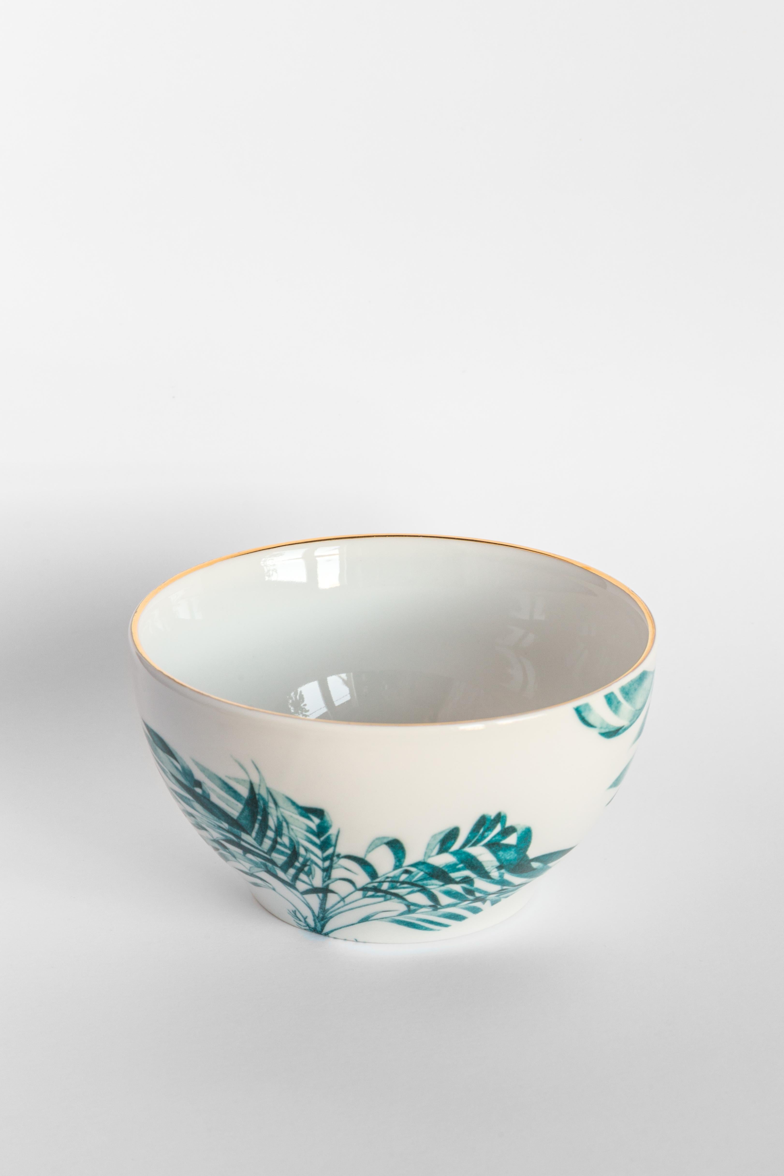 Las Palmas, Six Contemporary Porcelain Bowls with Decorative Design In New Condition For Sale In Milano, Lombardia