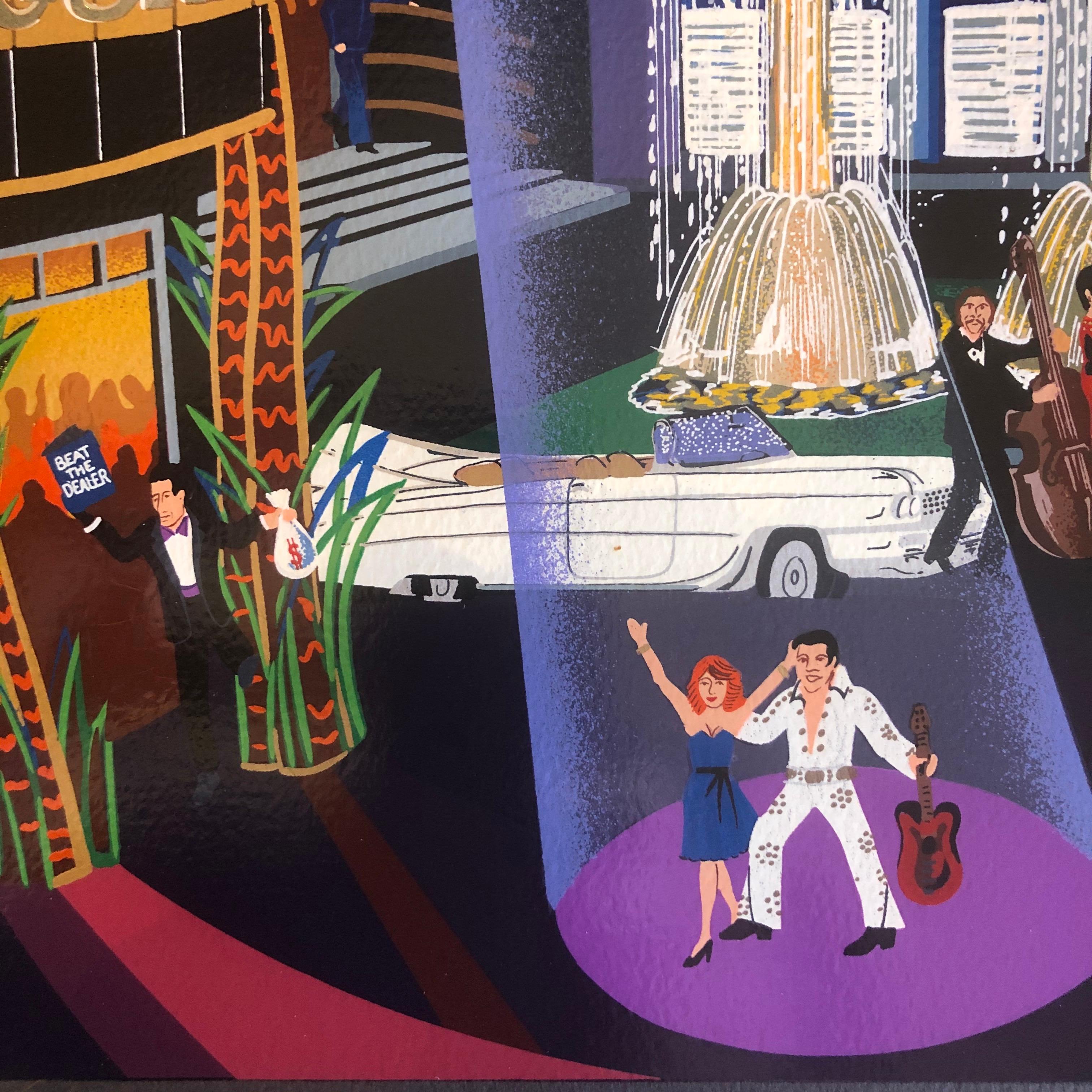 Serigraphie de Melanie Taylor Kent, Las Vegas 1983 en vente 4