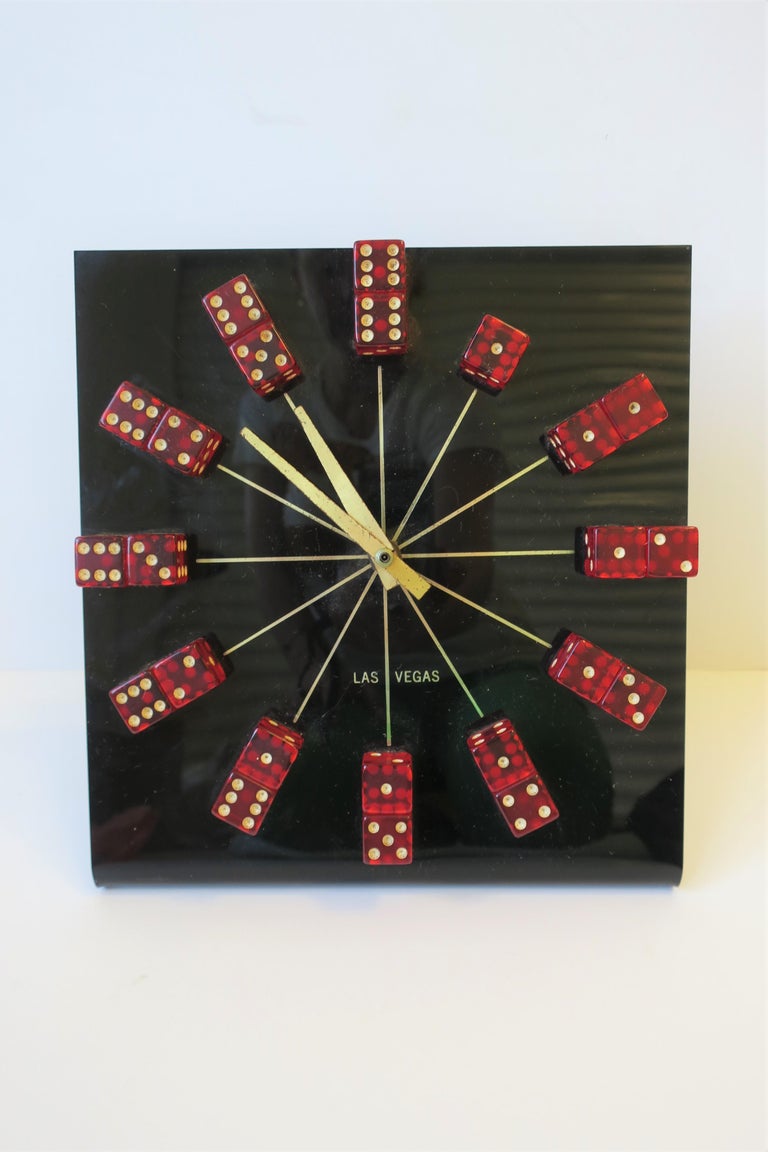 Las Vegas Acrylic Clock For Sale at 1stDibs las vegas dice clock