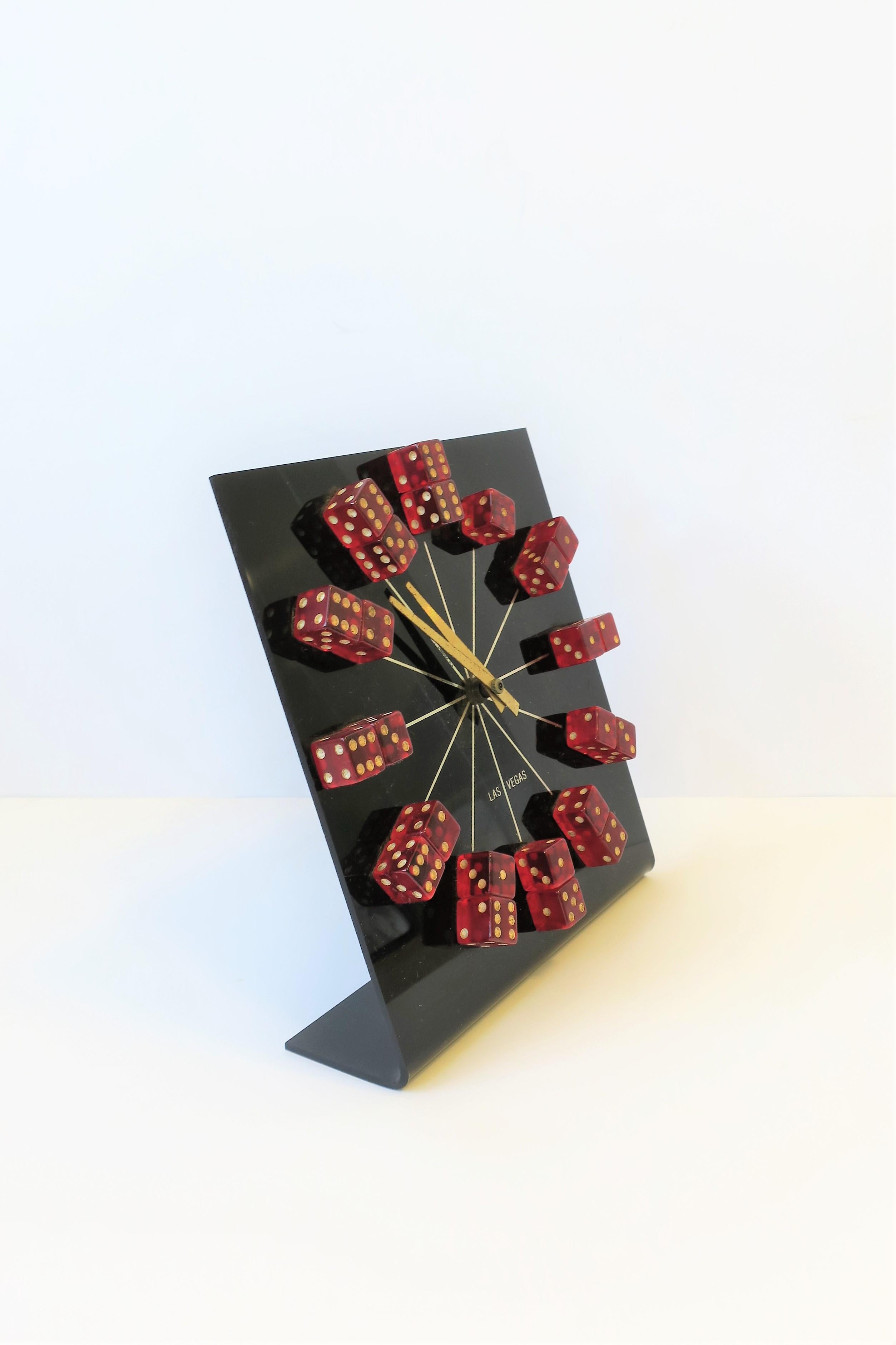 Las Vegas Acrylic Clock In Good Condition In New York, NY