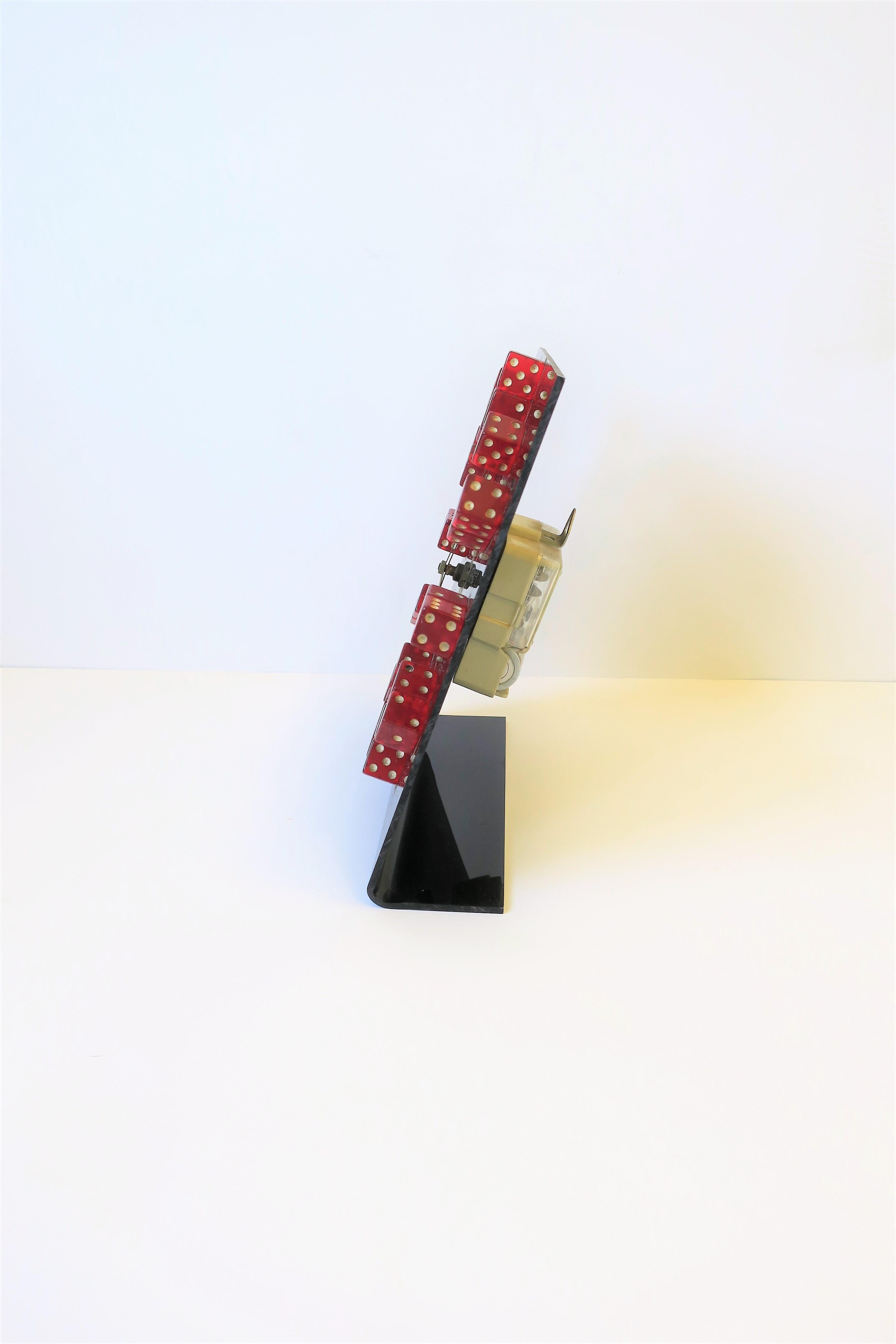 Late 20th Century Las Vegas Acrylic Clock