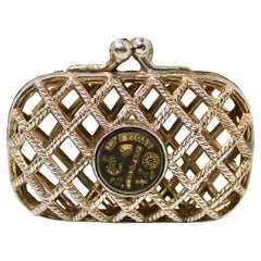 Las Vegas Coin Chip Souvenir Metal Vintage Mini Clutch