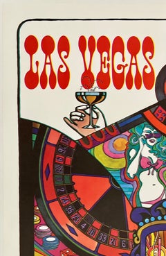 LAS VEGAS FLY TWA Authentic Original Vintage Airline Travel Poster DAVID KLEIN
