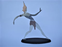 Las Vegas Showgirl Mid-Century Bronze Sculpture, 1950´s