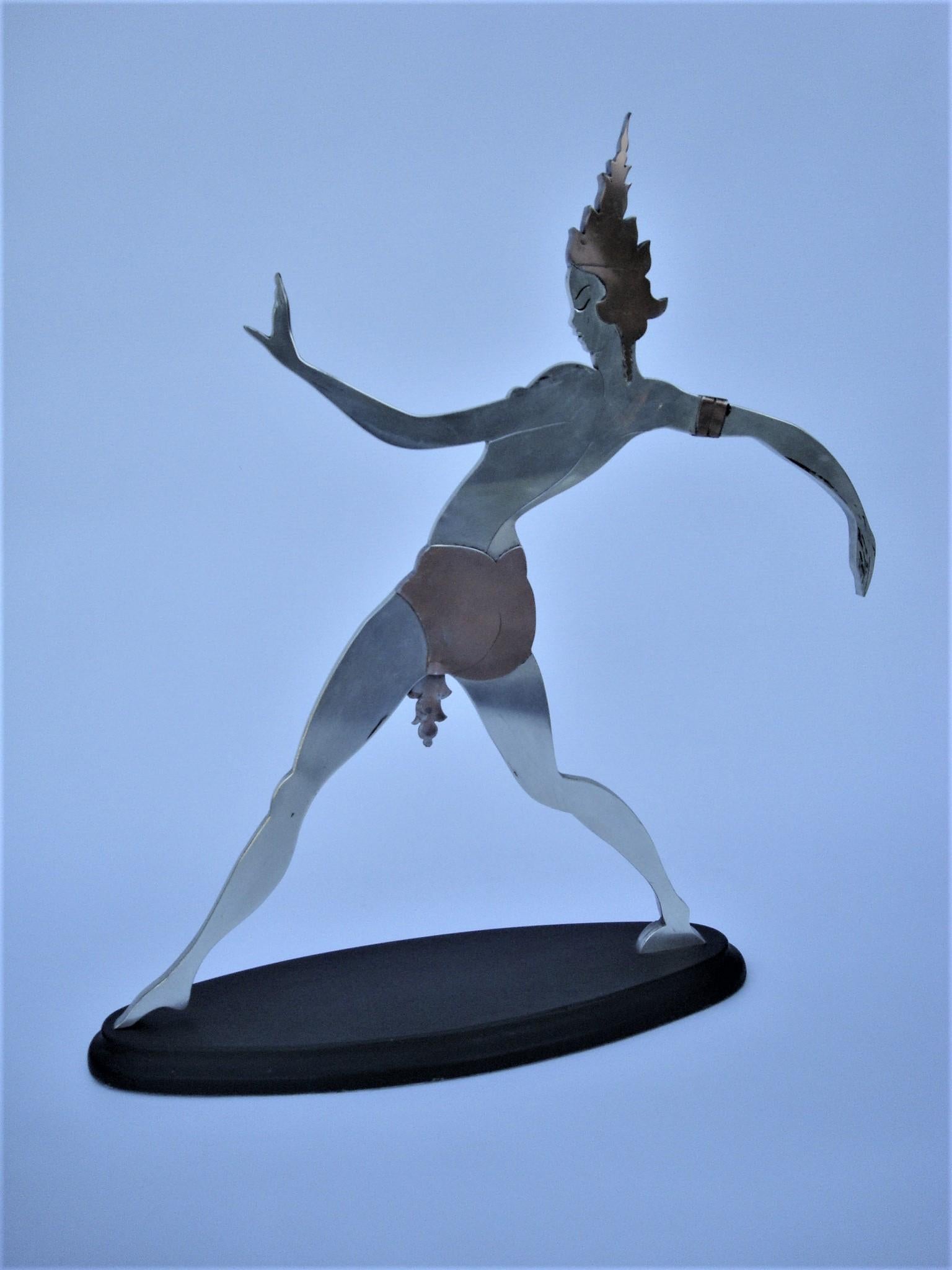 Showgirl de Las Vegas - Sculpture en bronze du milieu du siècle, années 1950 en vente 1