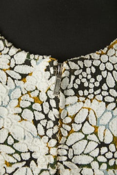 Laser-cut white cotton flower appliqué summer jacket Chanel