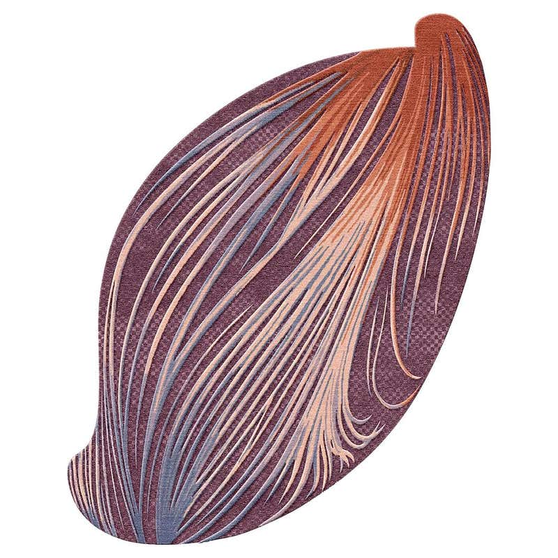 Ice - Geometric Unusual Hand Knotted Wool Silk Rug For Sale at 1stDibs ...