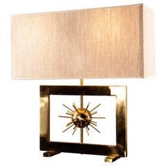 Vintage Laser, Solid Brass Design Table Lamp, Florence Quality Manufacturing