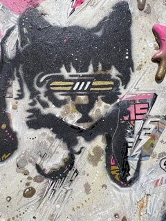 contemporain lasercat animal pop art street art subway NYC