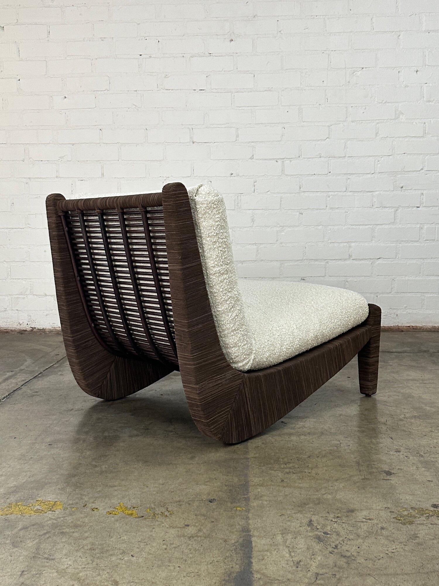 Lashed lounge chair by Baker Furniture For Sale 4