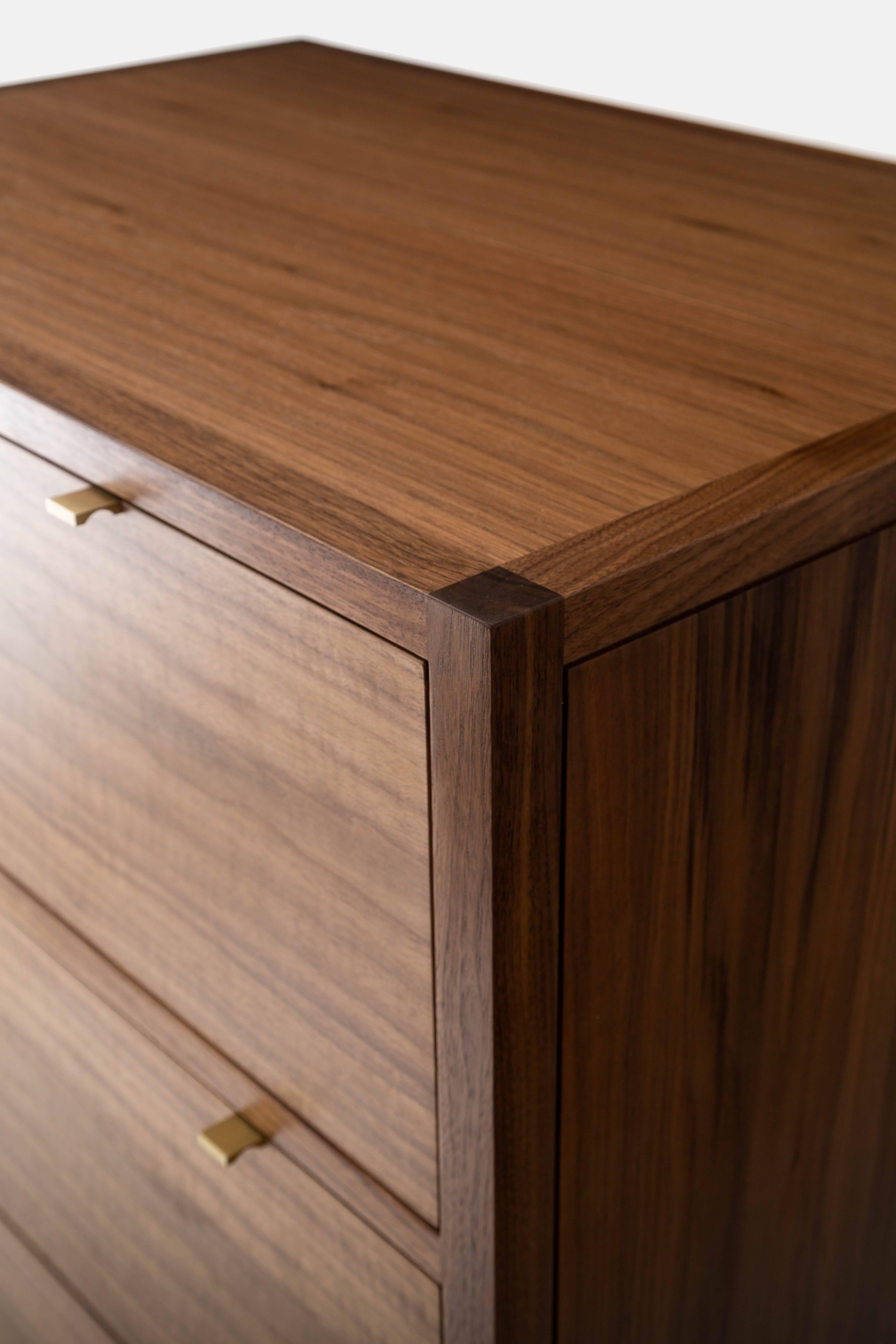 American Laska Dresser, Figured Walnut, Six Drawers, Show Sample