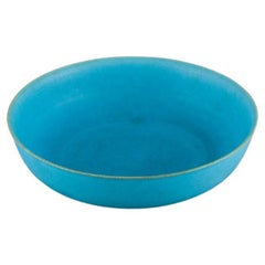 Lasse Östman for Gustavsberg, glazed stoneware bowl in turquoise.