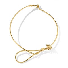 Collier ras de cou en or Lasso par Oblik Atelier