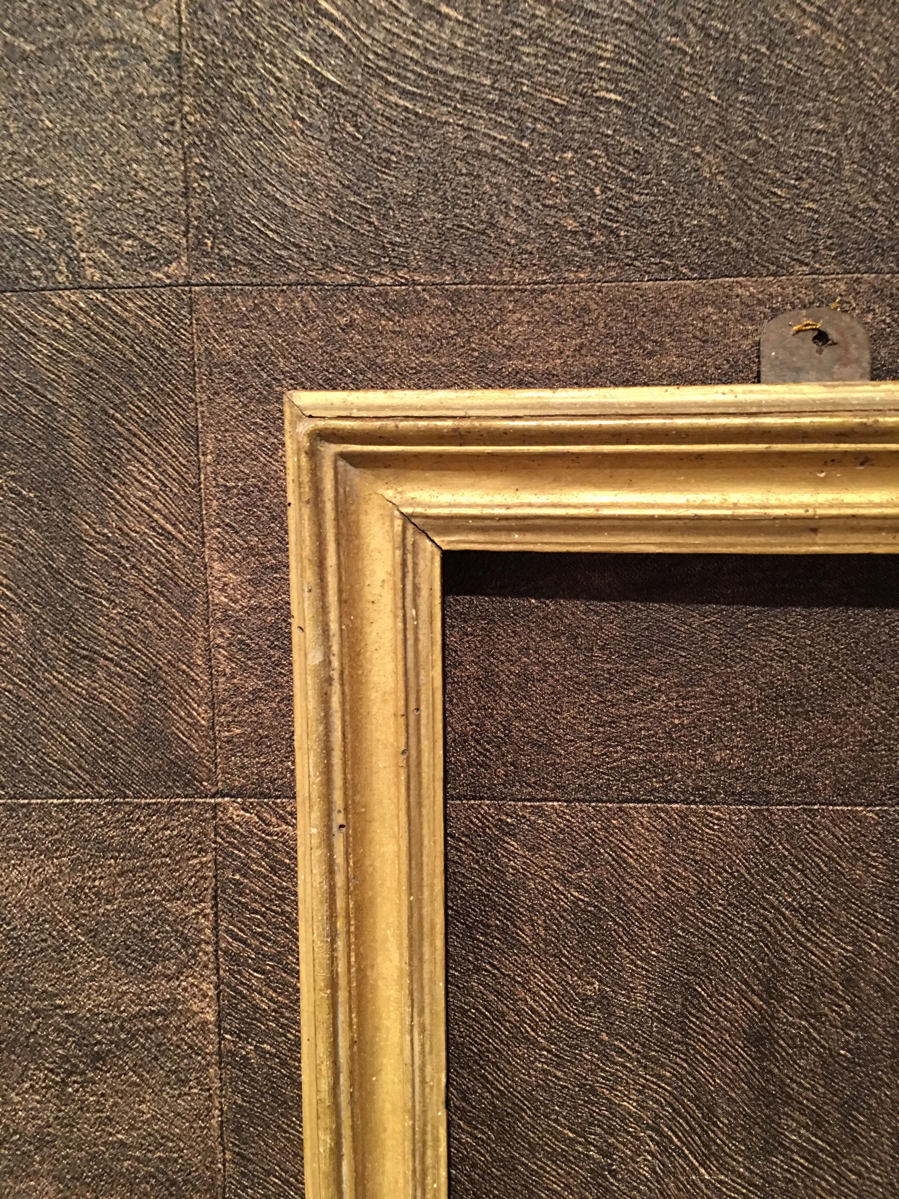 Salvator Rosa dernier cadre en bois doré du 17ème siècle.
Mesures internes cm 24 x 32.5

Pur exemple de cadre italien en bois doré Salvator Rosa du 17ème siècle.

