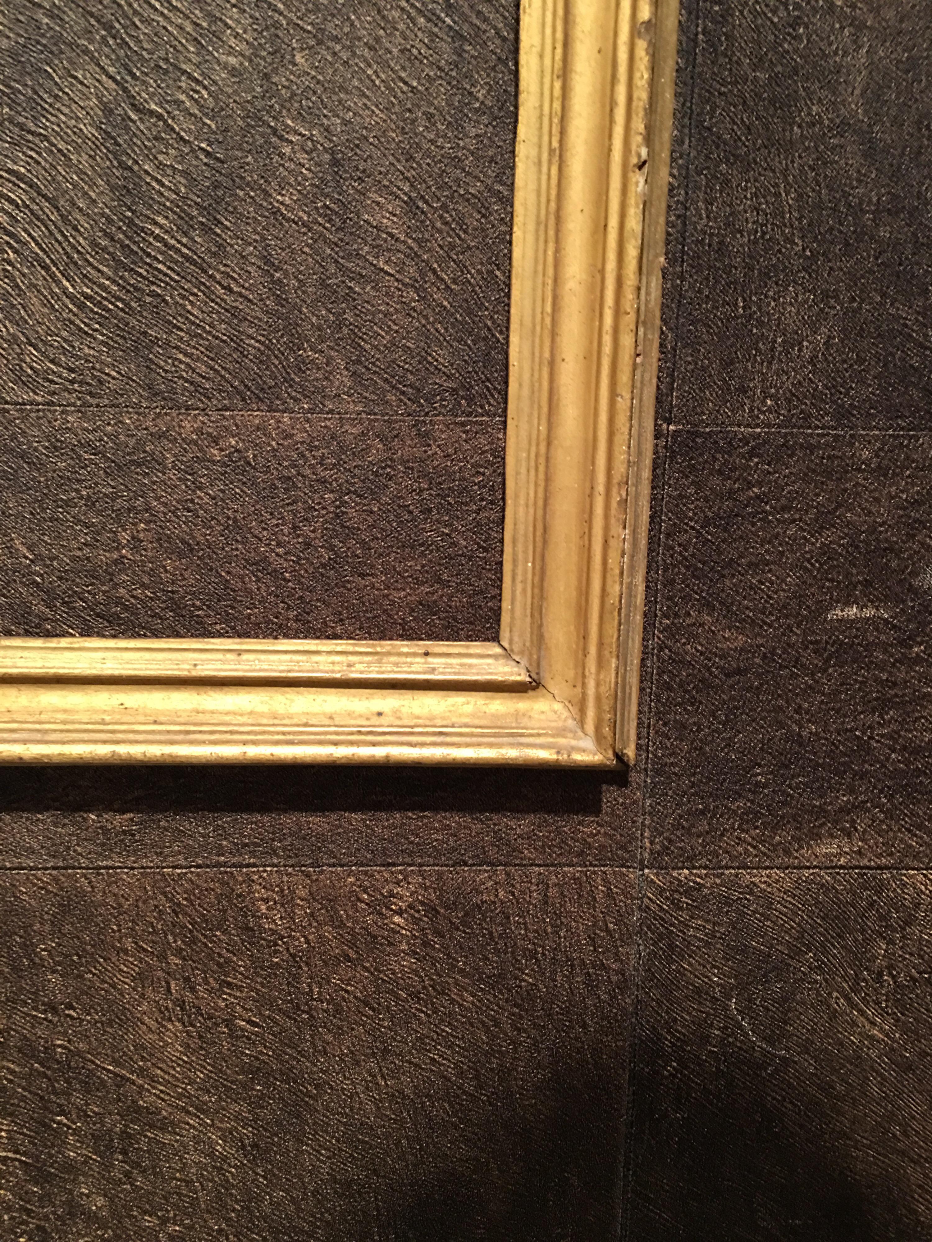 Cadre rectangulaire en bois doré d'époque Salvator Rosa de style italien Bon état - En vente à Roma, IT
