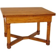 Late 19th Century Austrian Biedermeier Tyrolean Massive Walnut Extending Table