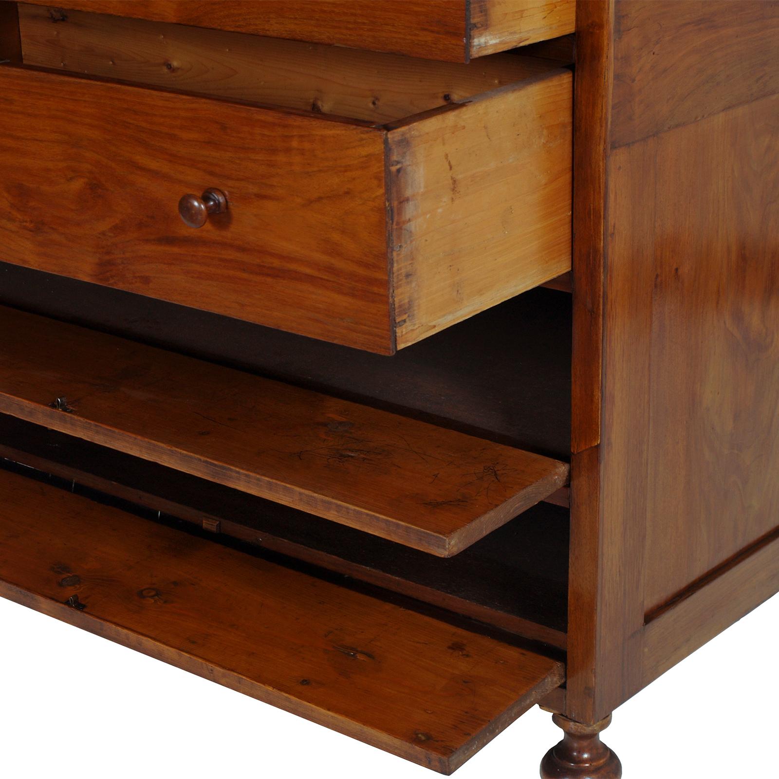 Country Particular late 19th Century Chest of Drawers , with shoe rack, wax polished For Sale