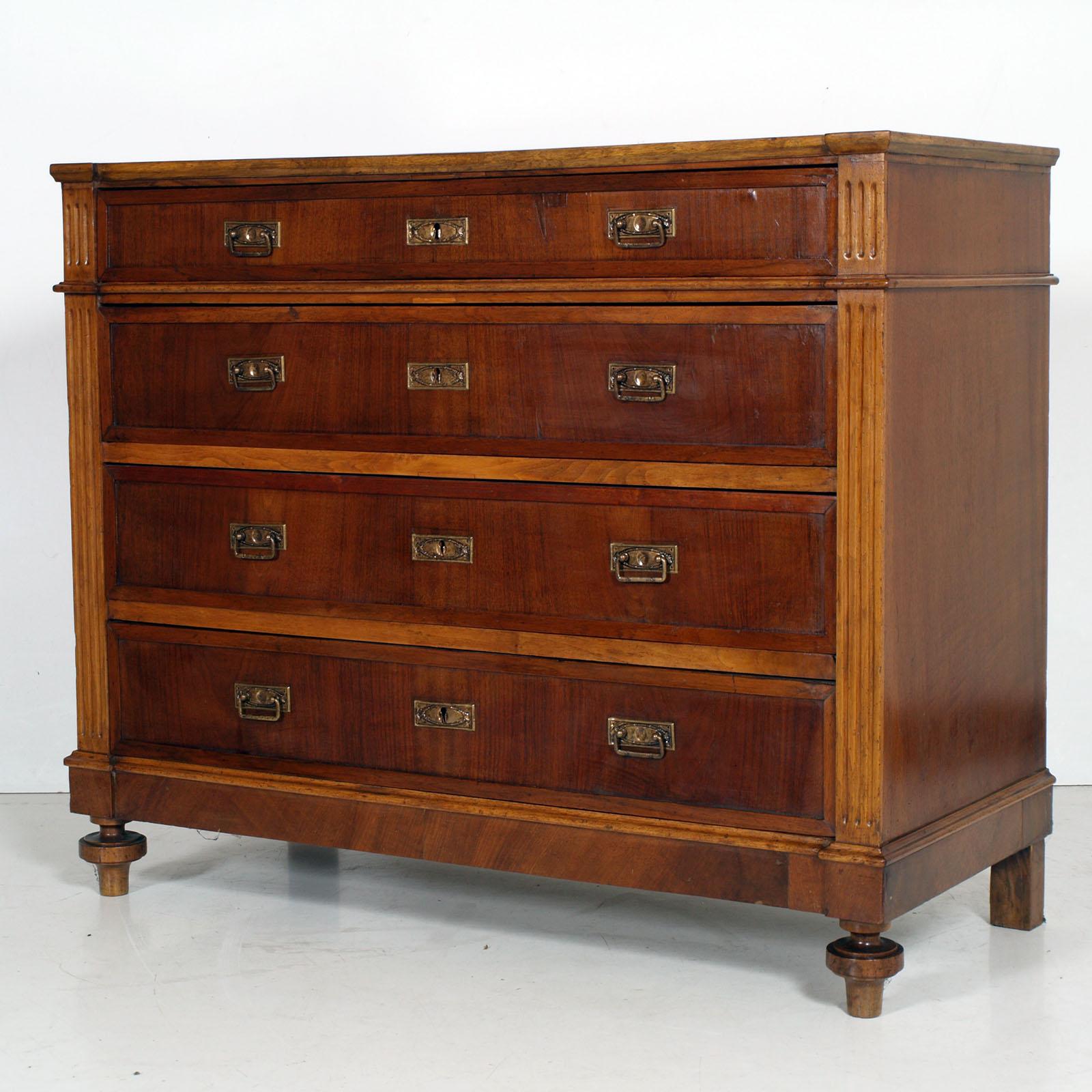 Late 19th Century Last 19th Century Commode Chest of Drawers, Walnut, Restored and Polished to Wax