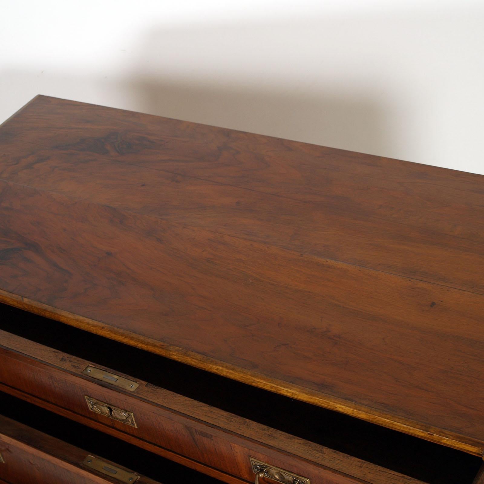Last 19th Century Commode Chest of Drawers, Walnut, Restored and Polished to Wax 1