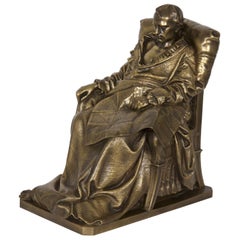 “Last Days of Napoleon” Vintage French Bronze Sculpture by Vela & Barbedienne
