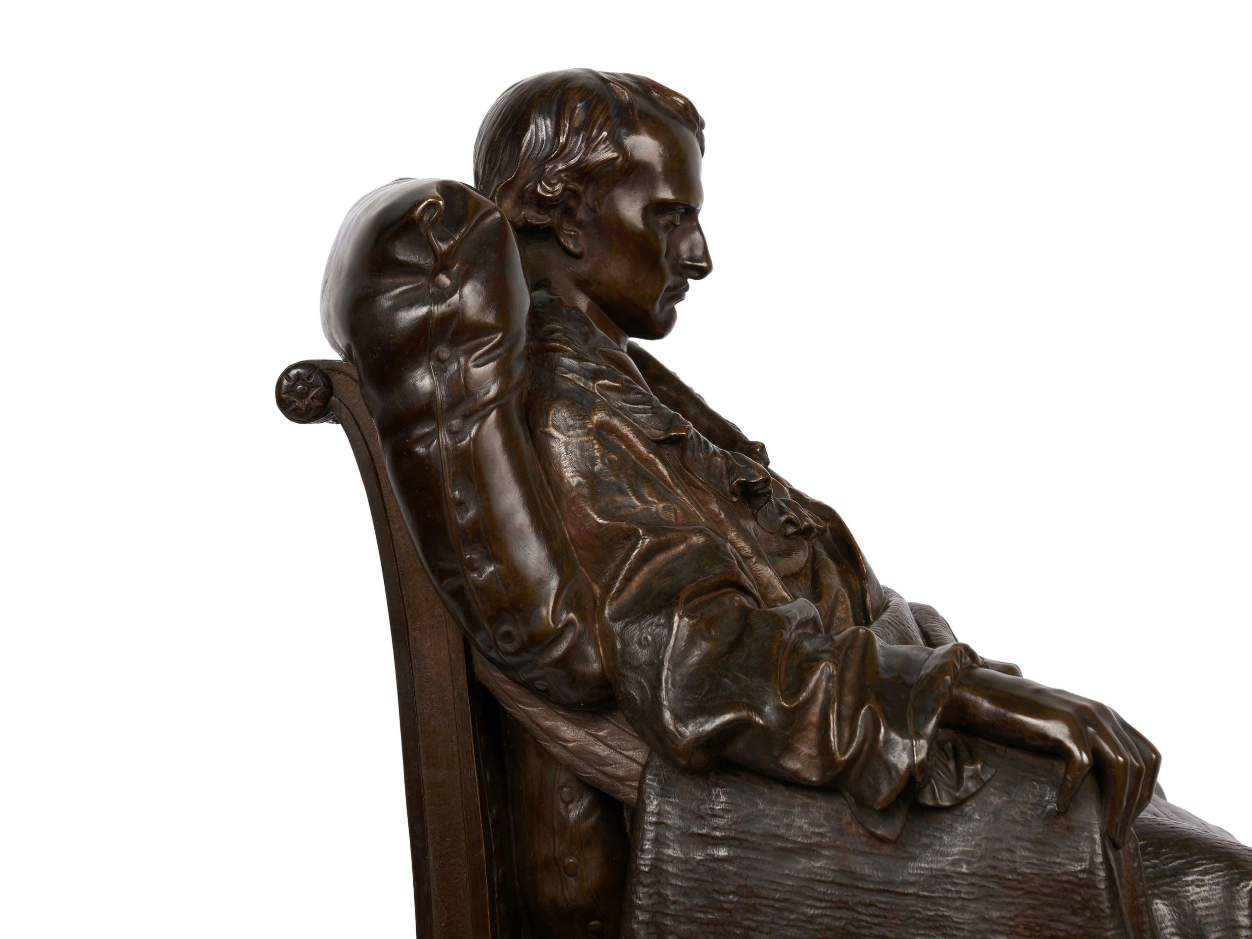 “Last Days of Napoleon” French Antique Bronze Sculpture by Vincenzo Vela 7