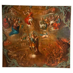 Last Judgement. Oil on canvas. Colonial school, 18th century.