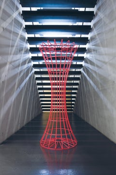 Verner Pantons PANTON coat stand in bright red - a classic furniture item