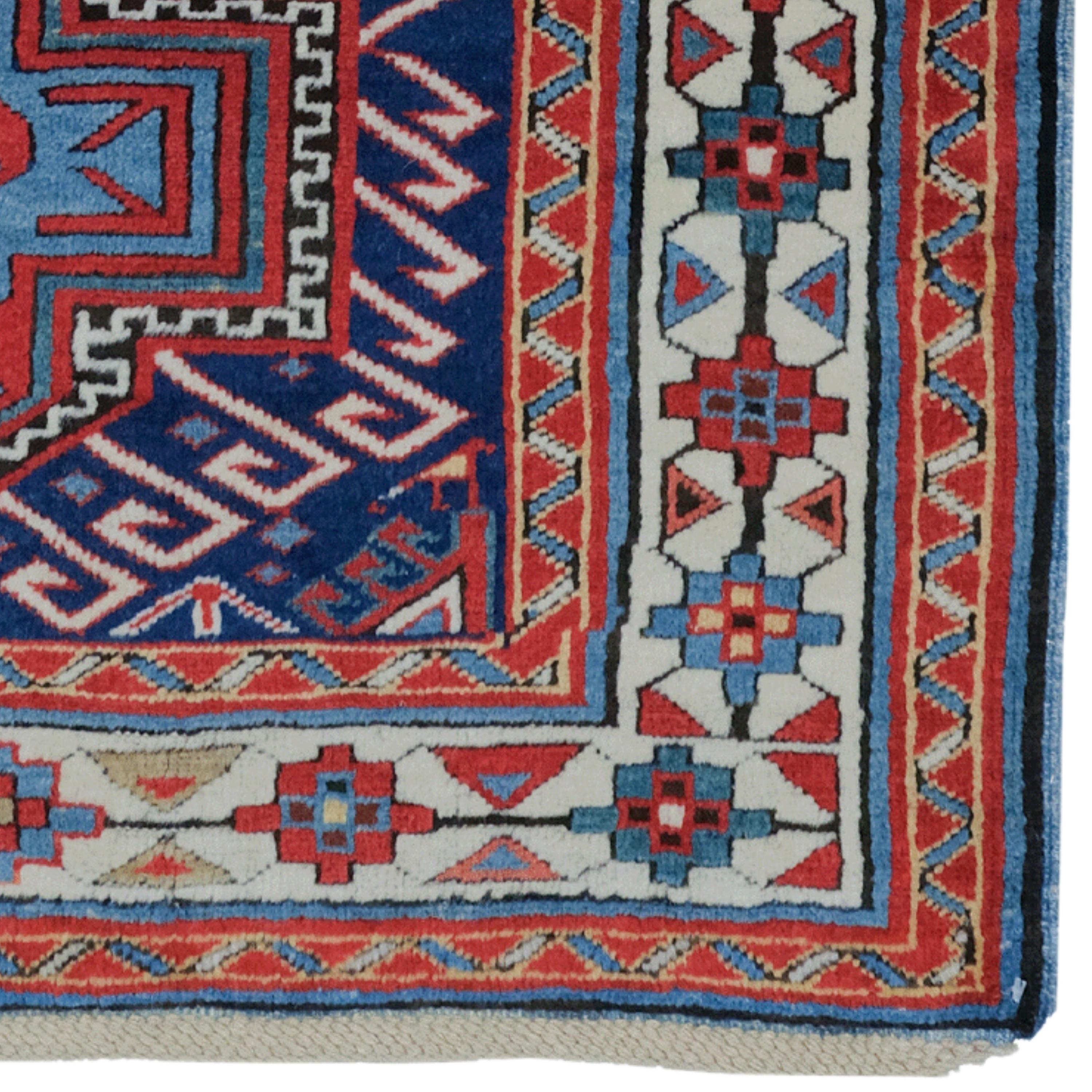 Last Quarter of the 19th Century Antique Caucasian Akstafa Prayer Rug For Sale 1