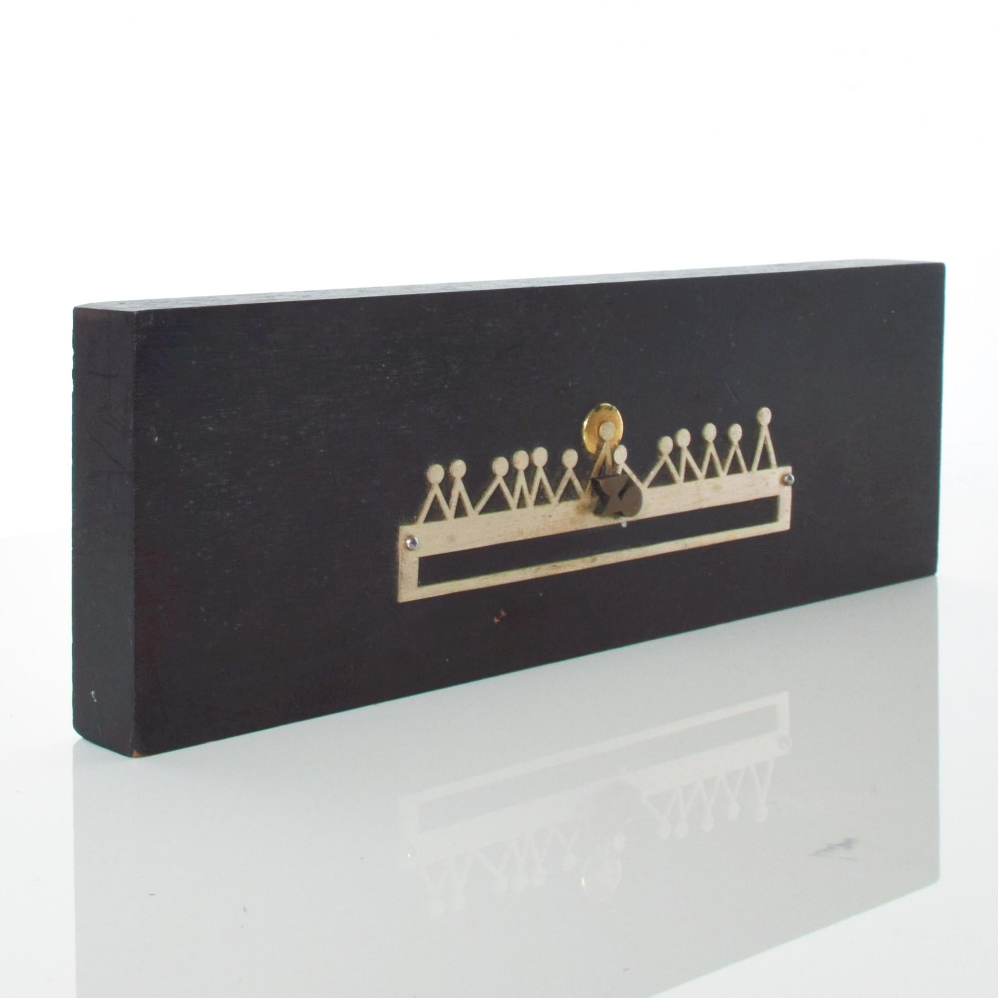 1960s Mid-Century modern last supper abstract wall art sculpture modernist plaque by Emaus Benedictine Monks of Cuernavaca, Mexico 1960s
Vintage piece handcrafted in wood with mixed metals of sterling silver and brass detail.
Measures: 9.94
