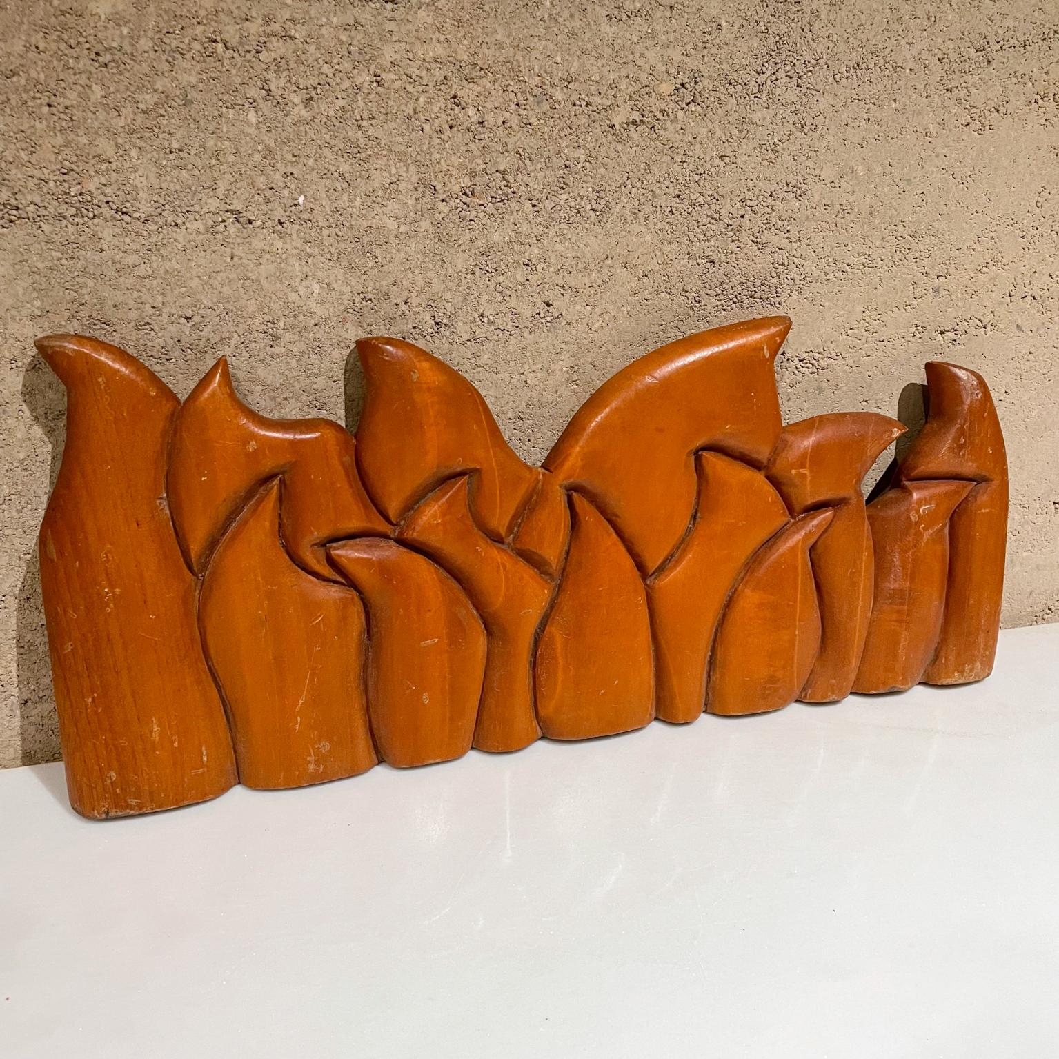 1999 Victor Rozo Last Supper Abstrakte Holzskulptur Mexiko DF (Mexikanisch) im Angebot