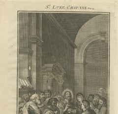 Last Supper Engraving – Luke XXII Institution of Lord’s Supper c.1735
