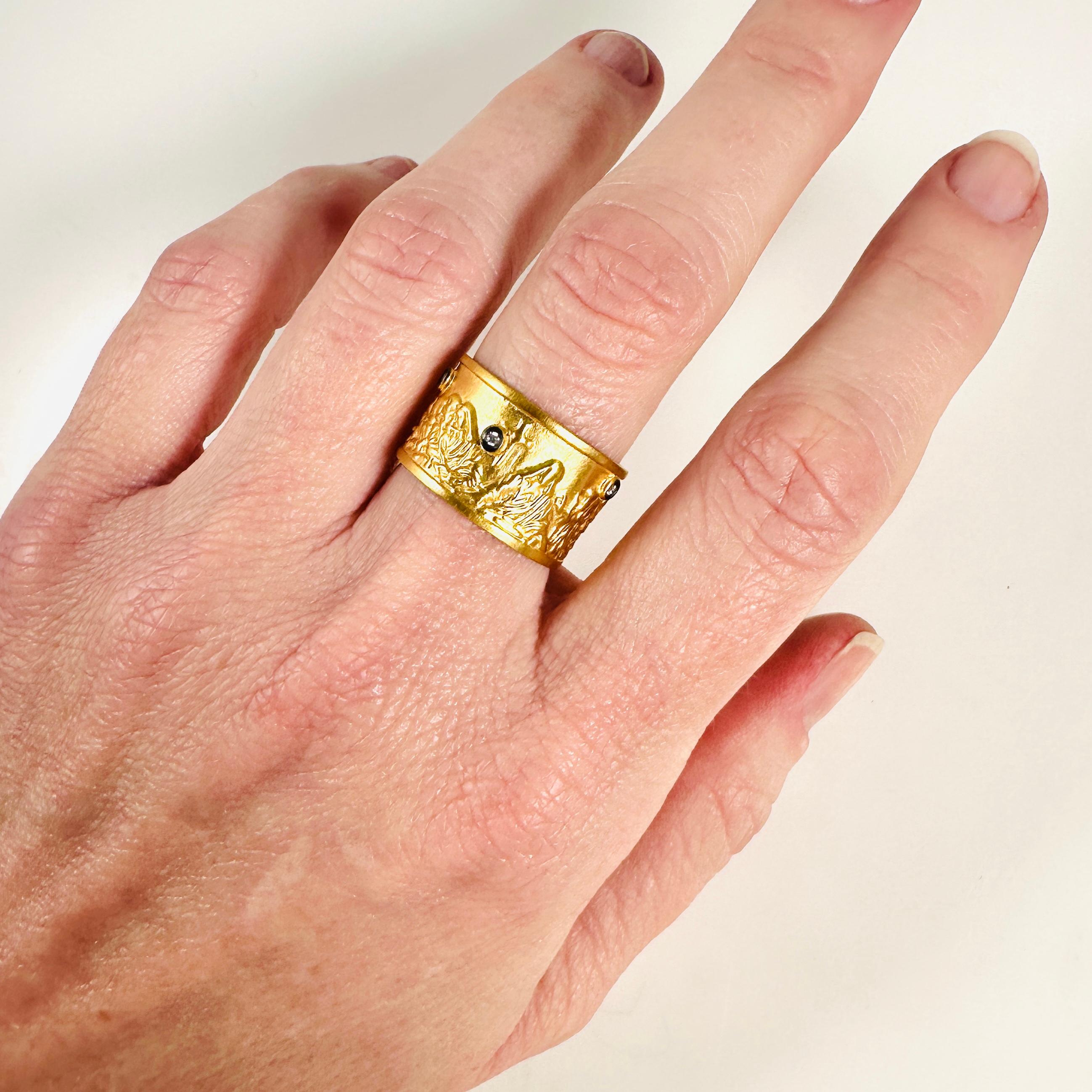 Das letzte Abendmahl Ring mit Diamanten 24kt Gelbgold und Silber von Kurtulan, religiös, Hochzeit Band, Geschenk für ihn, Leonardo da Vinci

Der Abendmahlsring mit Diamanten, 24kt Gold und Silber, Kurtulan 24kt Gold auf Sterlingsilber. Diamanten: