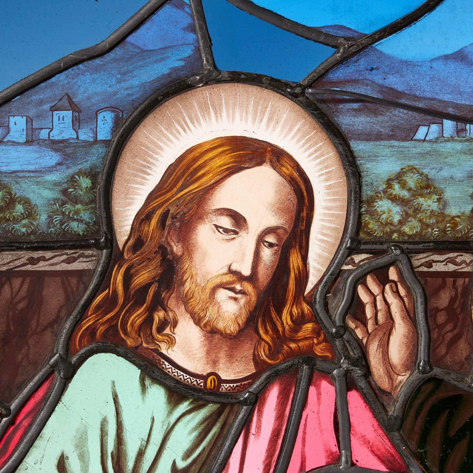 the last supper stained glass