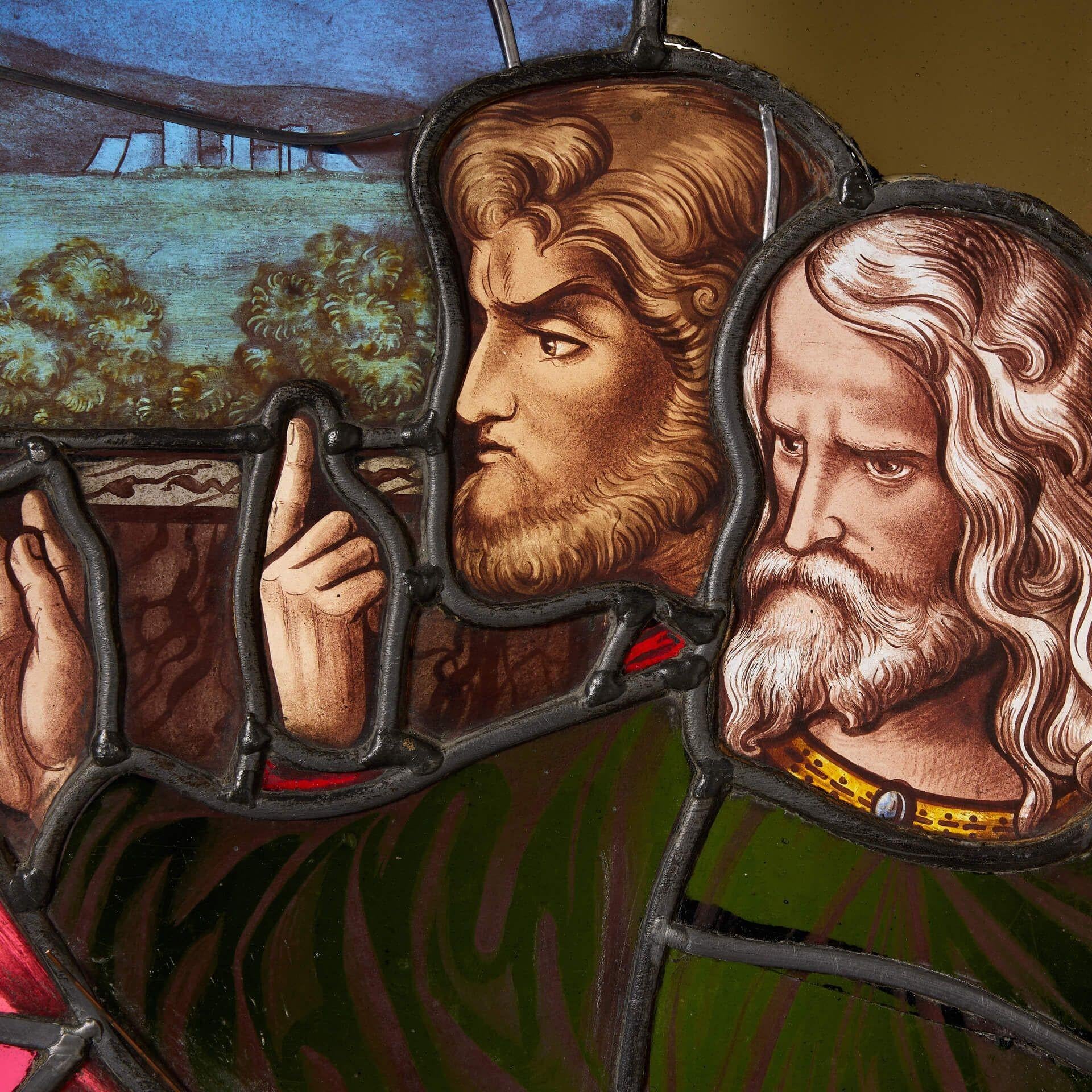 stained glass last supper