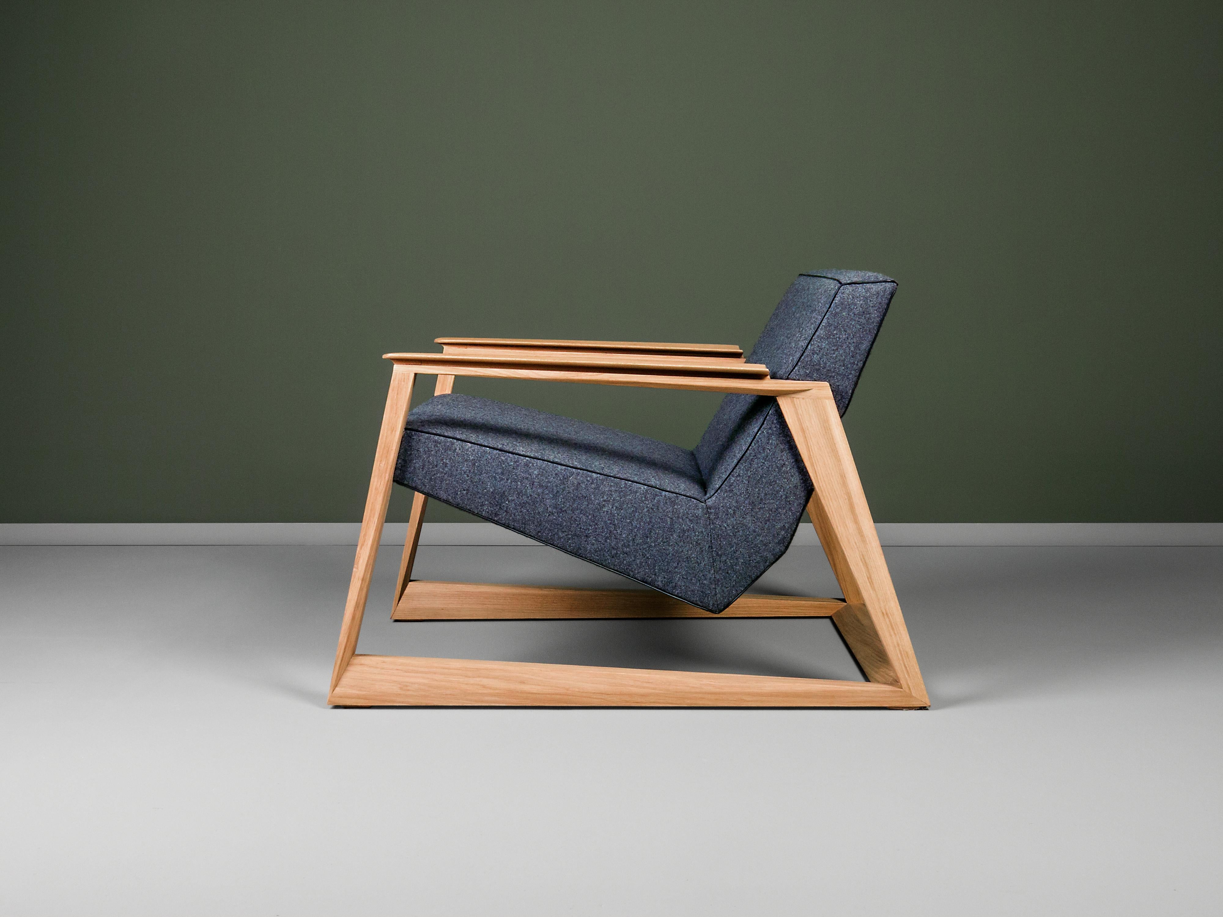 Inspired by the characteristic V position and the shape of the armrest which consists of two parts separated by the joint edge, which associates with the swallow’s tail, this armchair was named Lasta (‘lasta’ is a swallow in Serbian)
Since swallow