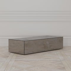 Lasthour Rectangular Coffee Table of Antiqued Mirror Verano, Made in Italy