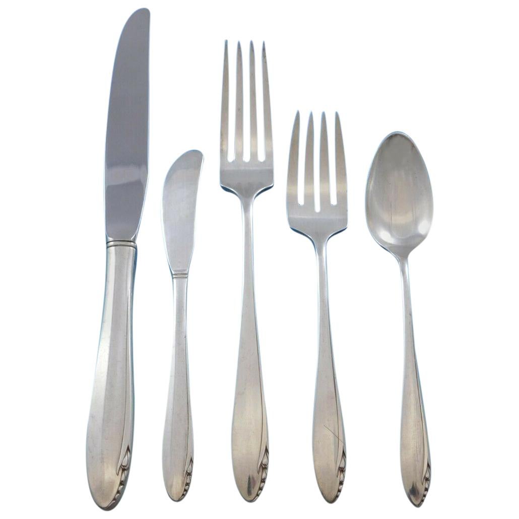 Lasting Spring by Oneida Sterling Silver Flatware Set 8 Service 46 Pieces Dinner For Sale