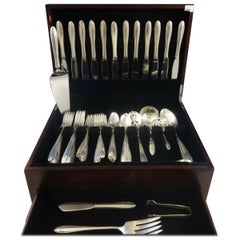 Vintage Lasting Spring by Oneida Sterling Silver Flatware Set for 12 Service 59 Pieces