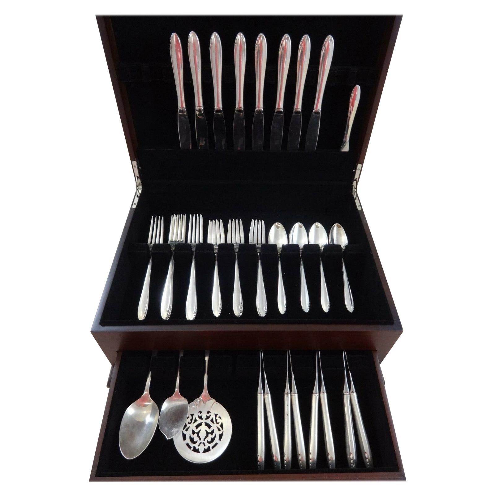 Lasting Spring by Oneida Sterling Silver Flatware Set For 8 Service 44 Pieces For Sale