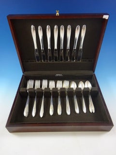 Lasting Spring by Oneida Sterling Silver Flatware Set Service 32 Pcs Modern