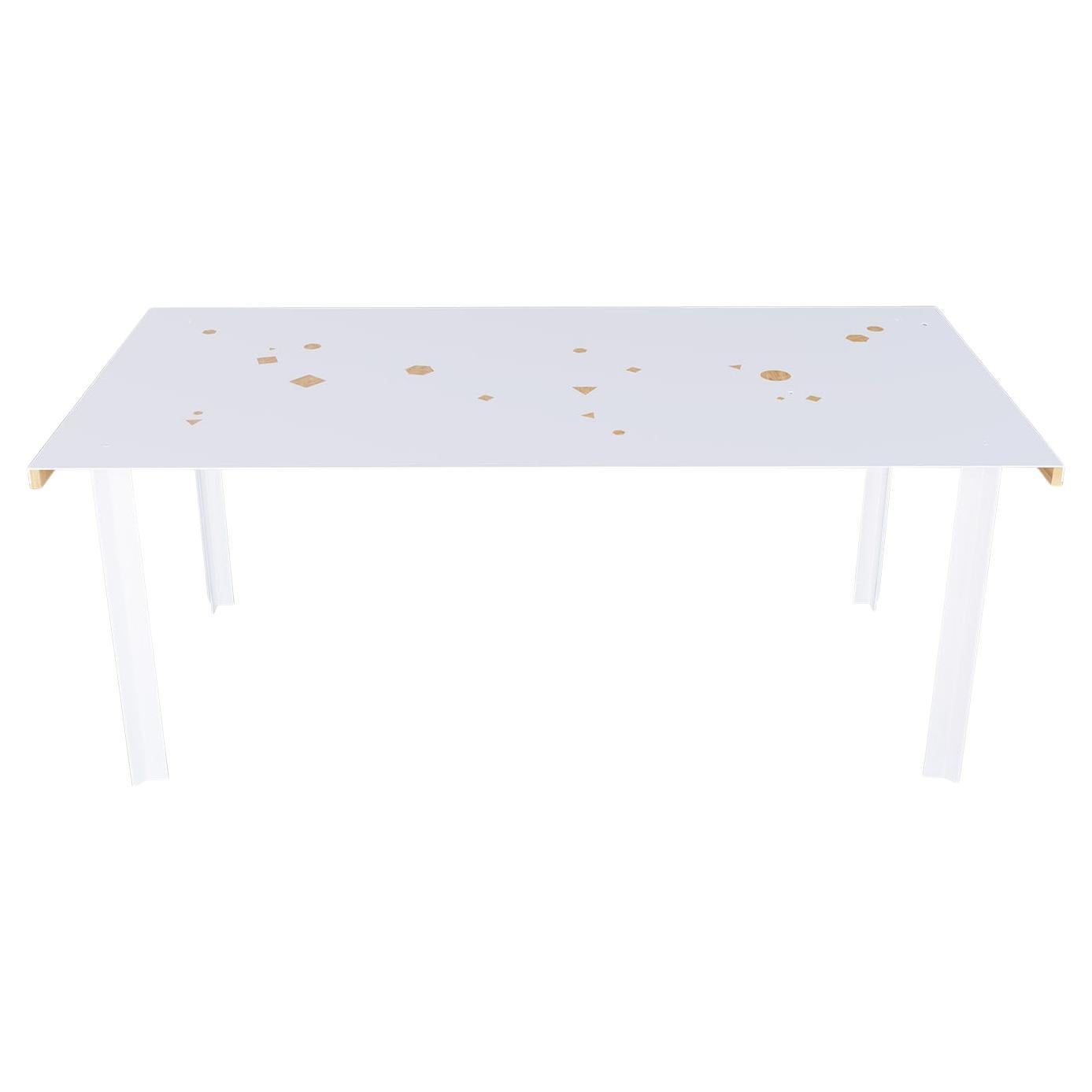 Lastra Lacquered White Dining Table For Sale