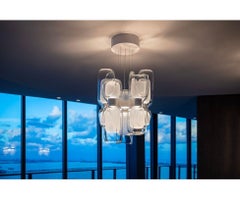 Lasvit Eve Pendant in Clear Matt Glass by Zaha Hadid