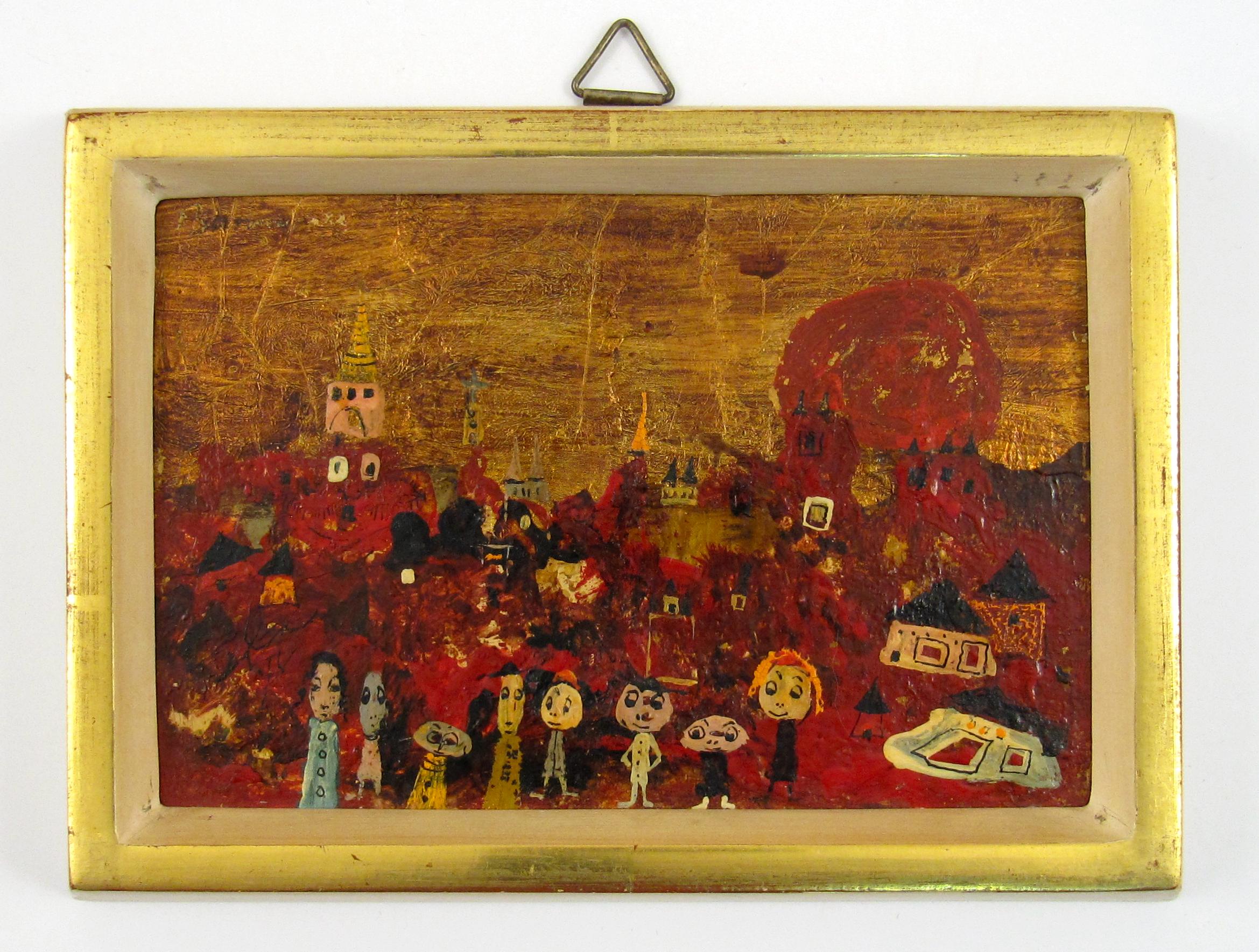 László Bornemisza
(Hungarian, 1910-1995)

Toscana – A Fairy Landscape

•	Mixed media: Oils & gold leaf on artist board, ca. 10.7 x 16 cm
•	Gold leaf frame, ca. 13 x 18 cm
•	Signed top left

Worldwide shipping is complimentary - There are no