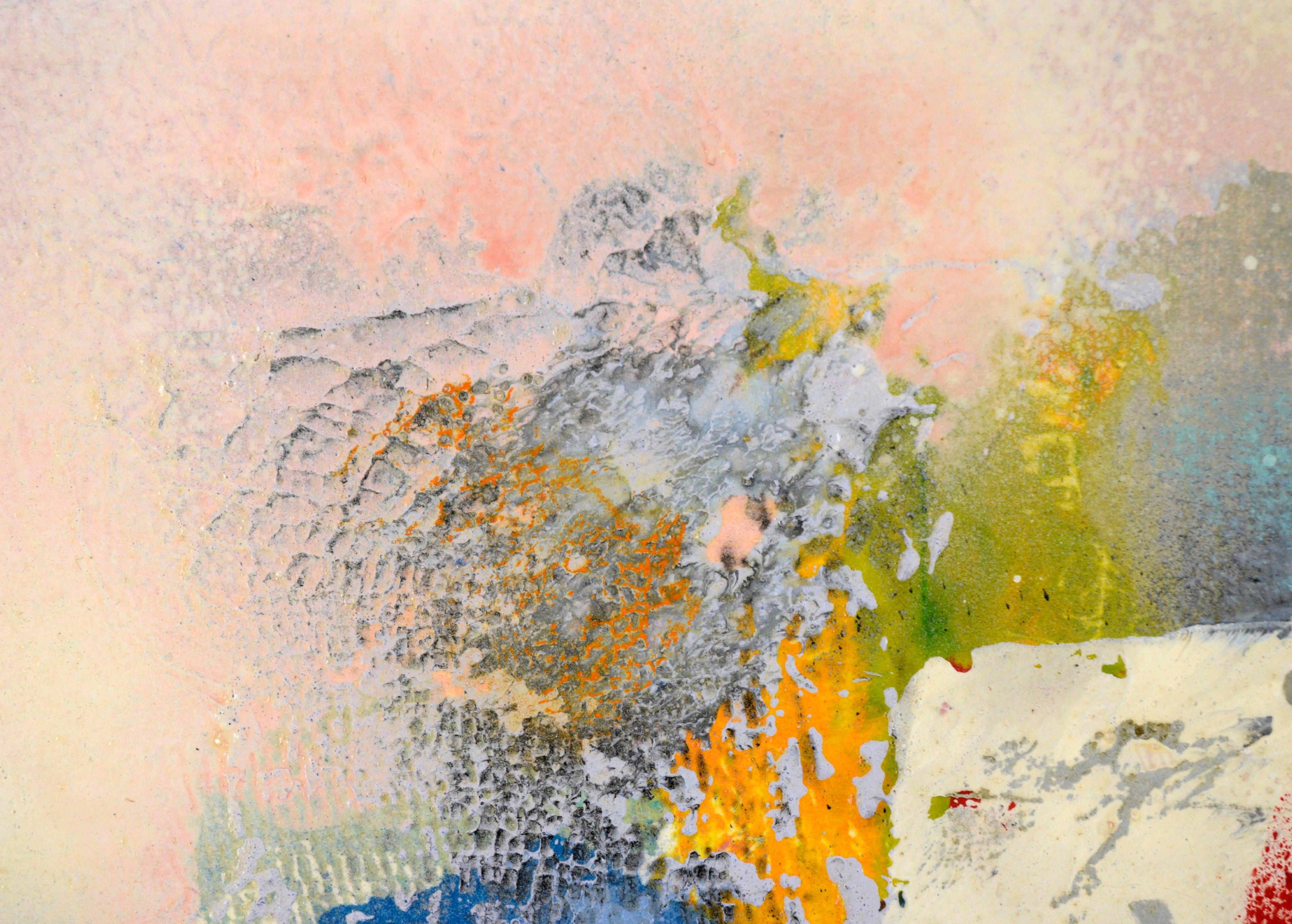 „Napsutes XVIII“ (Sonnenschein) – Abstrakter Expressionismus in Acryl auf Leinwand (Braun), Abstract Painting, von László Dús