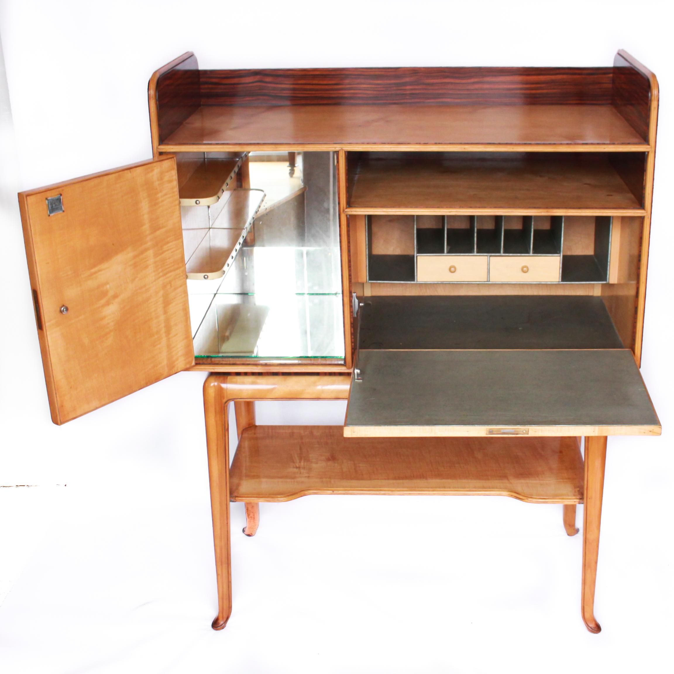 Laszlo Hoenig Bureau and Cocktail Cabinet In Good Condition In Forest Row, East Sussex