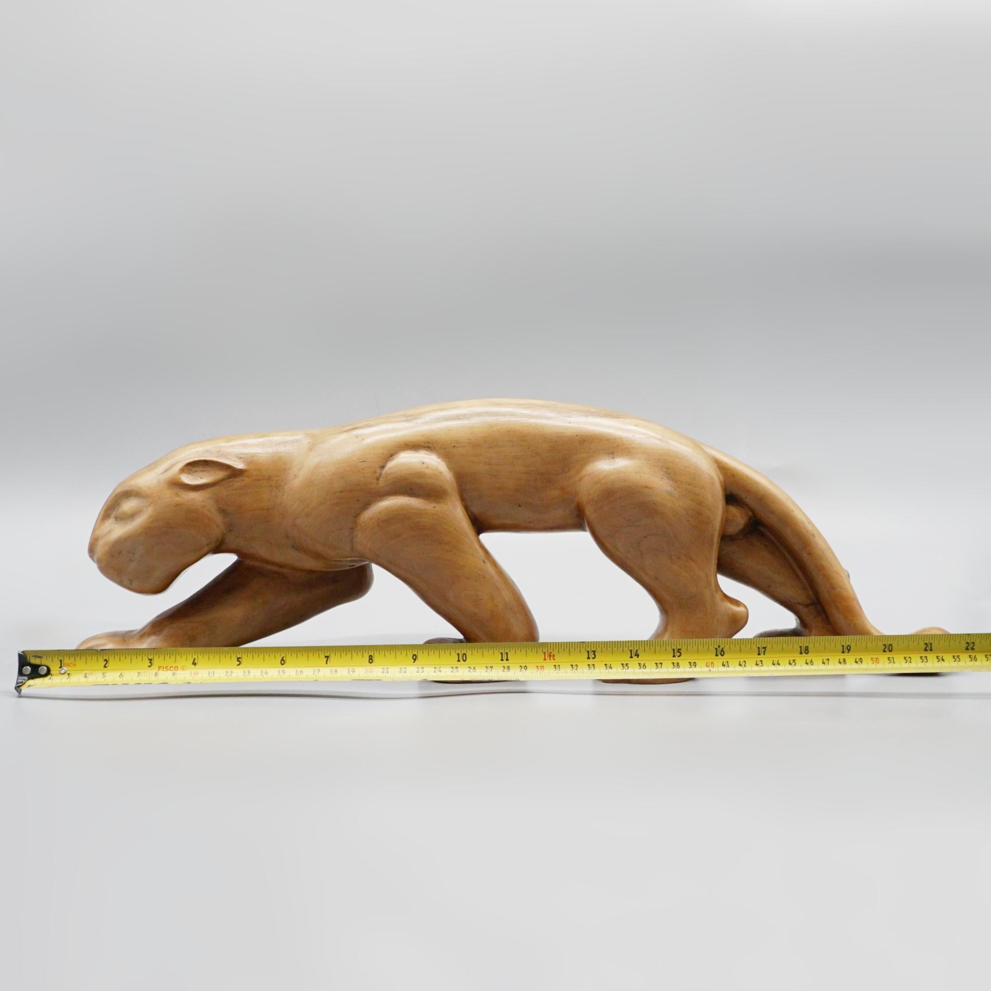 Laszlo Hoenig Carved Fruitwood Prowling Panther 6