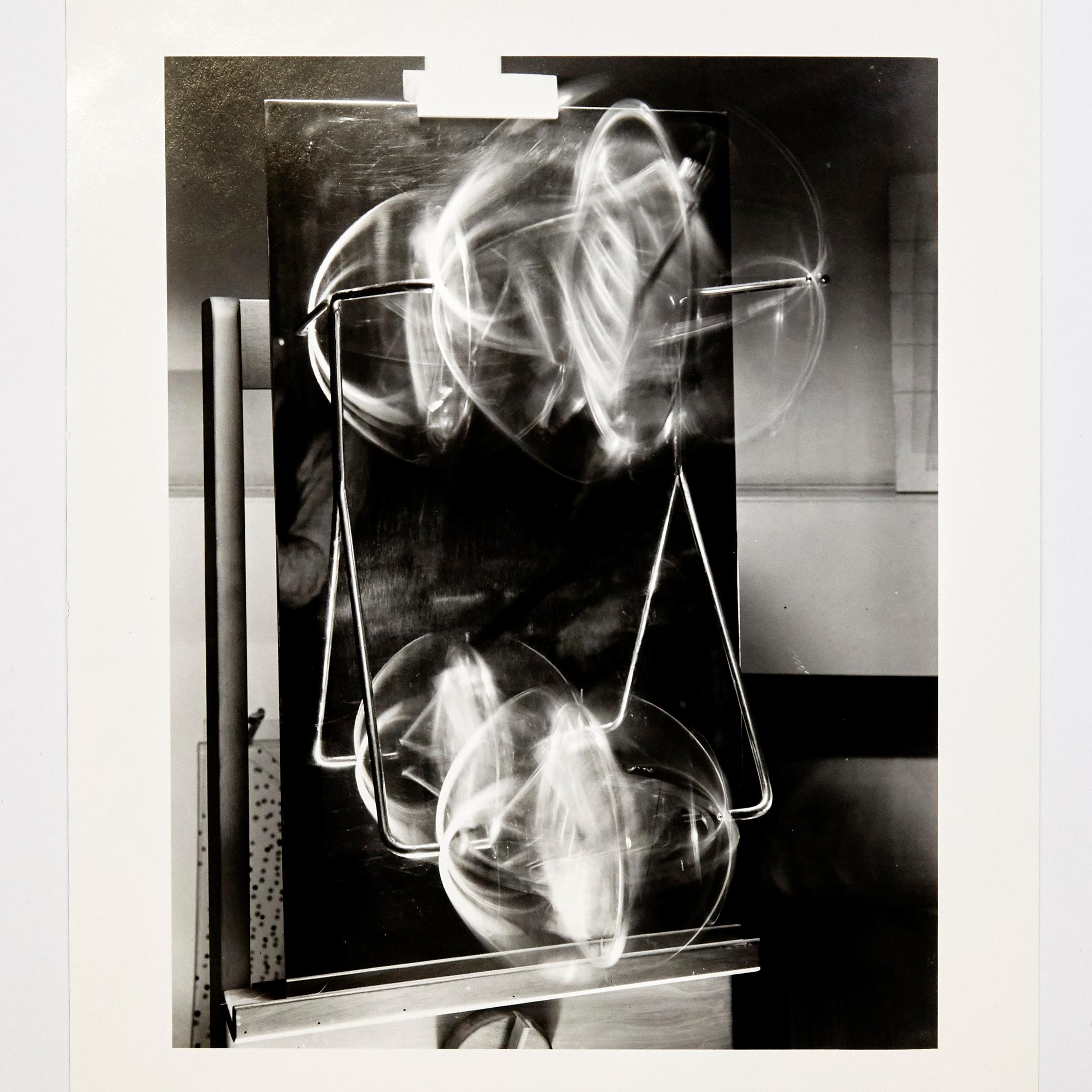 László Moholy-Nagy photography 2/6 from a set of 6 photographies.
Single edition of 'Light-Room Modulations' folder, original title 'Licht-Raum Modulationen.'
Published by Edition Griffelkunst in Hamburg, 2005.

On verso monogrammed and