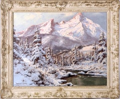 Winter's Snowy Tatra Mountains with Pines and Stream