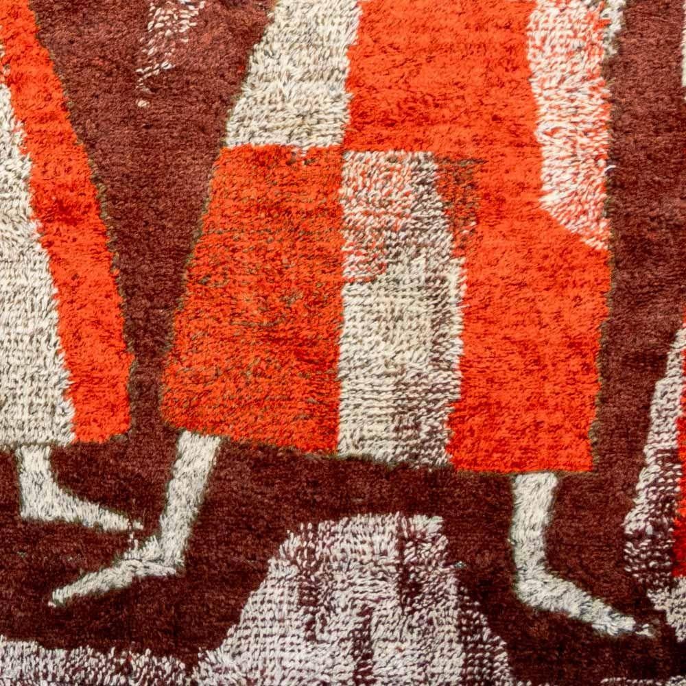 Modern Laszlo Pesci Post-Cubist Silk Blend Tapestry For Sale