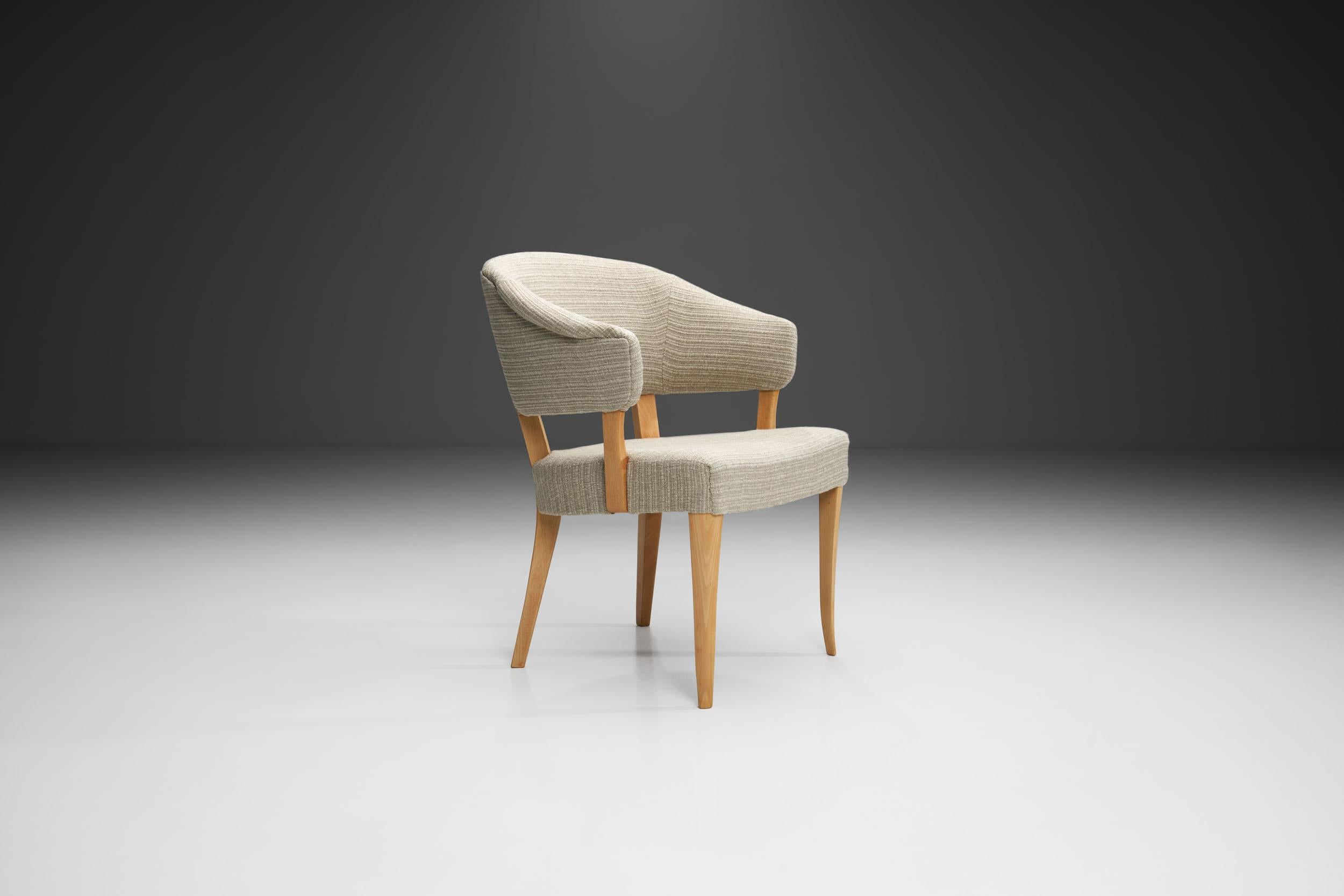 Mid-20th Century “Lata Greven” Pair of Armchairs by Carl Malmsten for AB OH Sjögren, Sweden, 1953